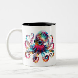 Taza Bicolor Octopus místico brillante