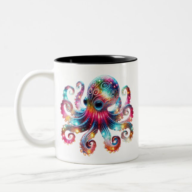 Taza Bicolor Octopus místico brillante (Izquierda)