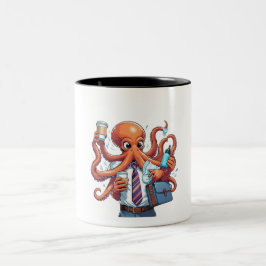 Taza Bicolor Octopus - Multitarea divertida