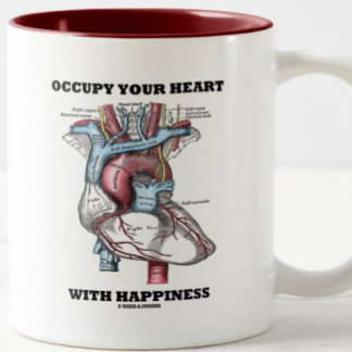 Taza Bicolor Ocupa su corazón con felicidad (anatómico)