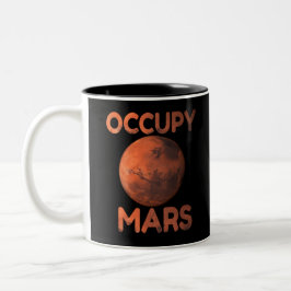 Taza Bicolor Ocupe la raza Terraform del espacio de Marte