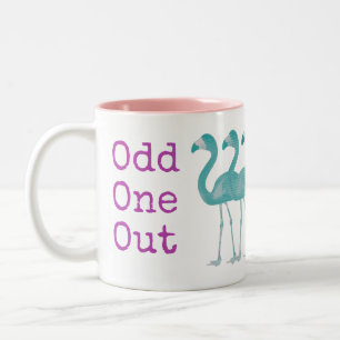 Taza Bicolor "Odd One Out" Flamingo Coffee Mug (Rosa)