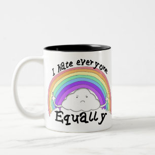 Taza Bicolor Odio cada uno igualmente