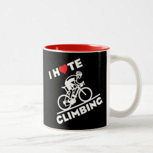 Taza Bicolor Odio el ciclismo de montaña