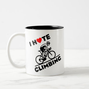 Taza Bicolor Odio el ciclismo de montaña