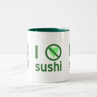 Taza Bicolor Odio el Sushi No Amor