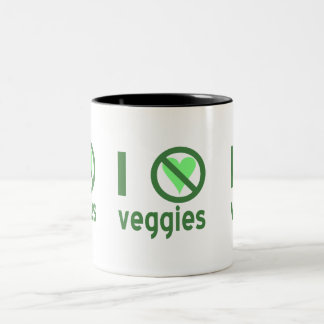 Taza Bicolor Odio las verduras, no las amo