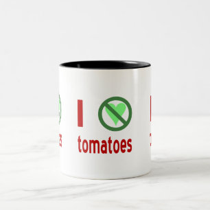 Taza Bicolor Odio los tomates