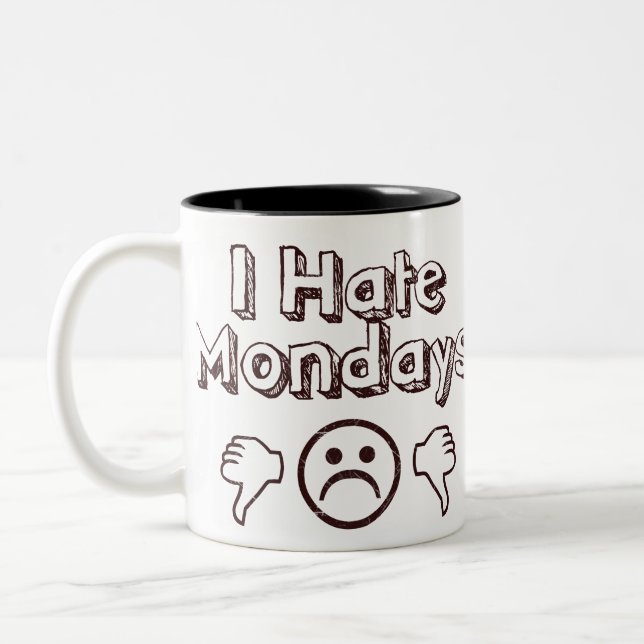 Taza Bicolor Odio lunes (Izquierda)