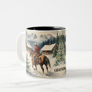 Taza Bicolor Oeste de cowboy personalizado