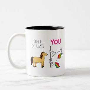 Taza Bicolor Oferta oficial de unicornio o gracias