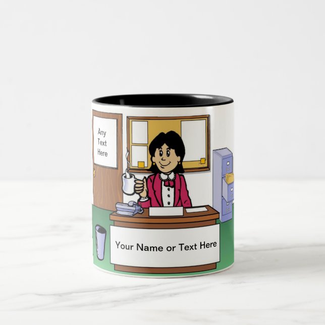 Taza Bicolor Office Clean - Personalizado femenina por PrintedP (Centro)