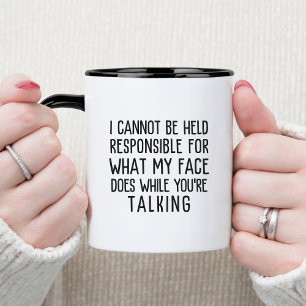 Taza Bicolor Oficina de humor no responsable Divertido y sarcás