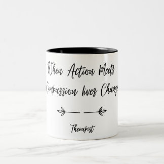 Taza Bicolor Oficina Terapista Gift Mug
