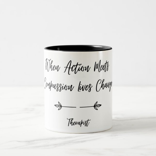 Taza Bicolor Oficina Terapista Gift Mug (Centro)