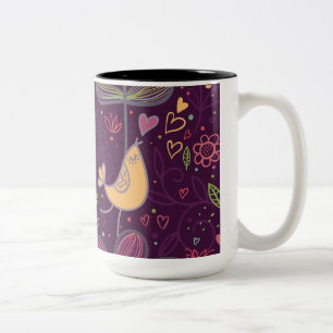 Taza Bicolor Oh Birdie Amarillo