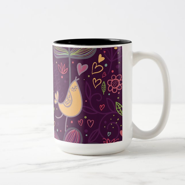 Taza Bicolor Oh Birdie Amarillo (Derecha)