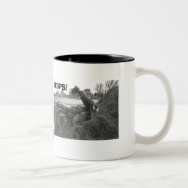 TAZA BICOLOR "¡OH!" (HOMBRE FALSO Y DIVERTIDO EN MISHAP DE MOTO