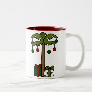 Taza Bicolor Oh Navidades Palm Tree