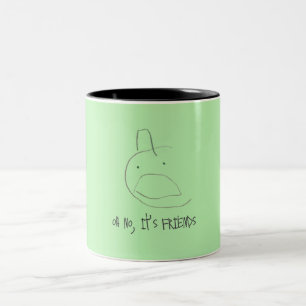 Taza Bicolor "oh no, son amigos"