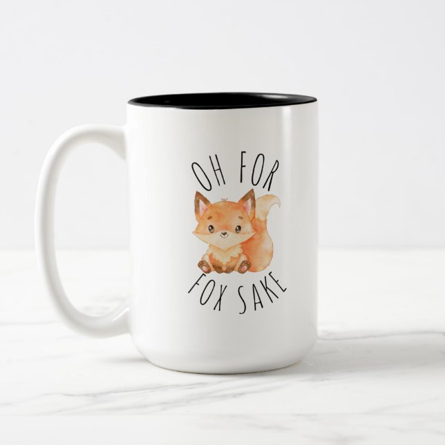 Taza Bicolor Oh por Fox Sake Coffee Mug (Izquierda)