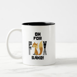 Taza Bicolor Oh Por Fox Sake Funny Fox Chiste