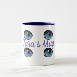 Taza Bicolor Ojo azul personalizado