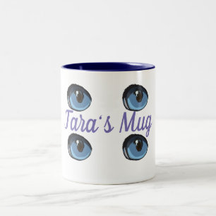 Taza Bicolor Ojo azul personalizado