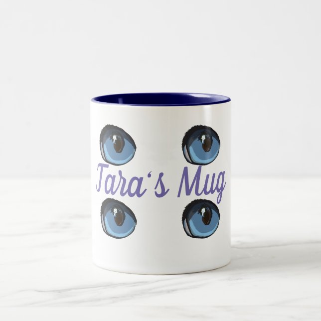 Taza Bicolor Ojo azul personalizado (Centro)