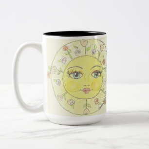 Taza Bicolor Ojo brillante Pequeño sol de flores de dos tonos c