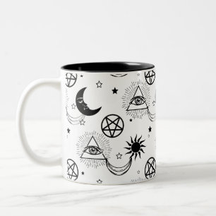 Taza Bicolor ojo de halloween illuminati