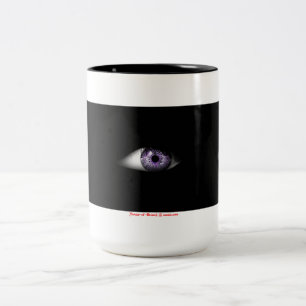 Taza Bicolor Ojo del diseño fresco lindo púrpura del globo de