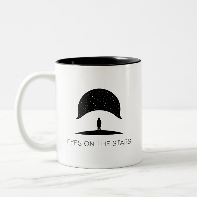 Taza Bicolor ojos en la estrella (Izquierda)