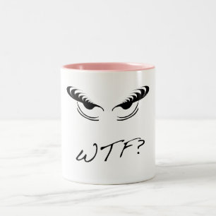 Taza Bicolor ¿Ojos enojados - WTF?