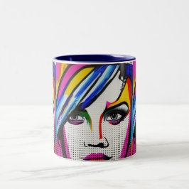 Taza Bicolor Ojos mentirosos