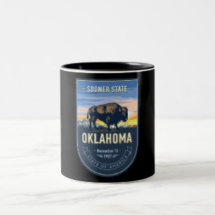 Taza Bicolor Oklahoma dos toneladas de café Mug