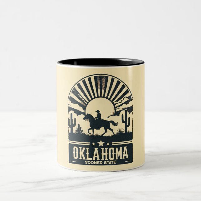 Taza Bicolor Oklahoma Sooner State (Centro)