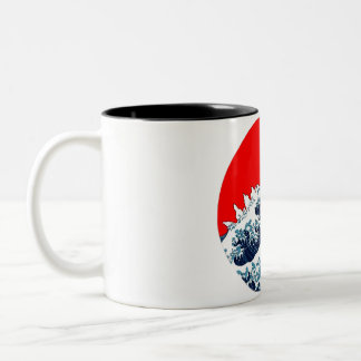 Taza Bicolor Ola de Godzila