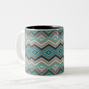 Taza Bicolor Olas oceánicas Zig Zags & Stripes