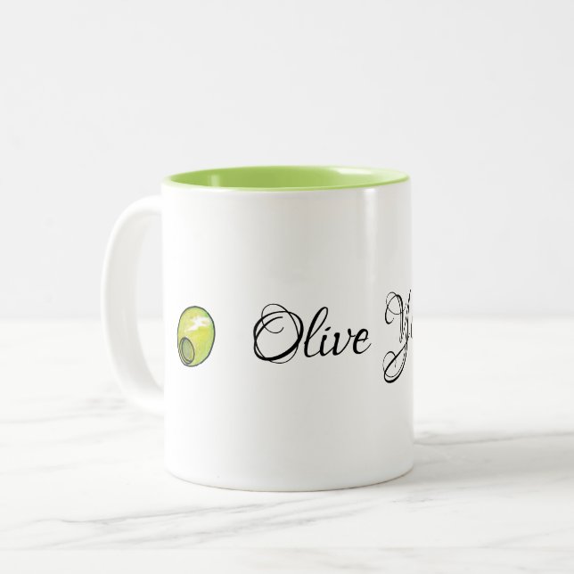 Taza Bicolor Oliva (Anverso izquierdo)