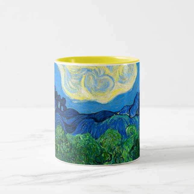 Taza Bicolor Olivos Van Gogh en un paisaje montañoso (Centro)