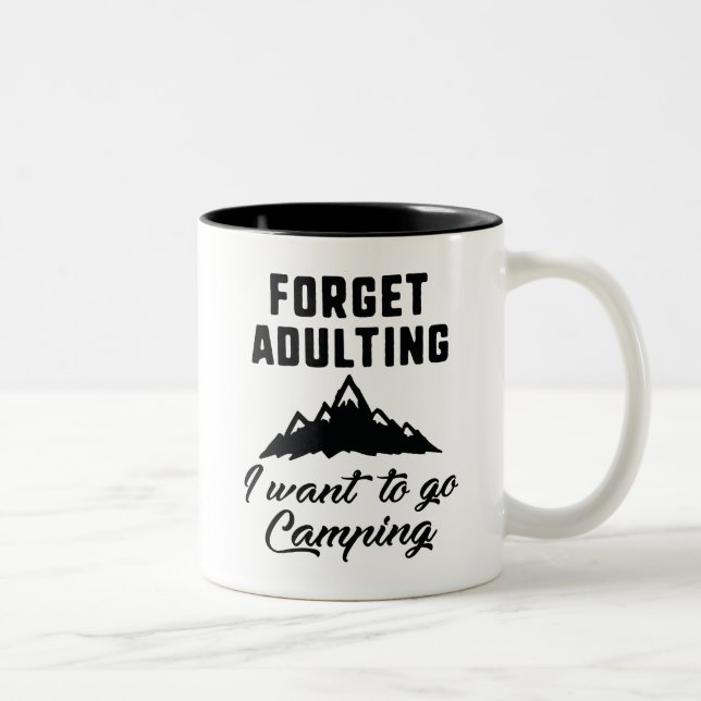 Taza Bicolor Olvidar Acudir al Camping (Derecha)