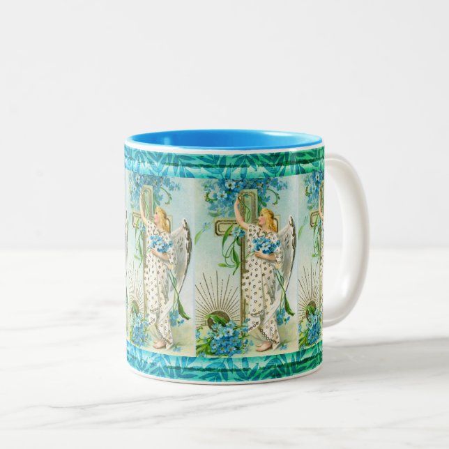 Taza Bicolor Olvídate de mí y no de Ángel (Anverso derecho)