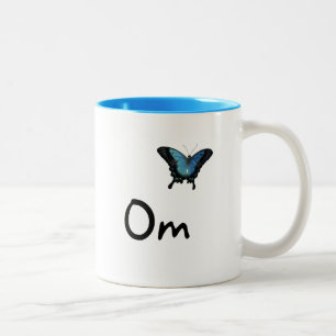 Taza Bicolor Om con mariposa- Mug
