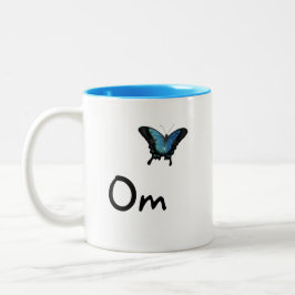 Taza Bicolor Om con mariposa- Mug