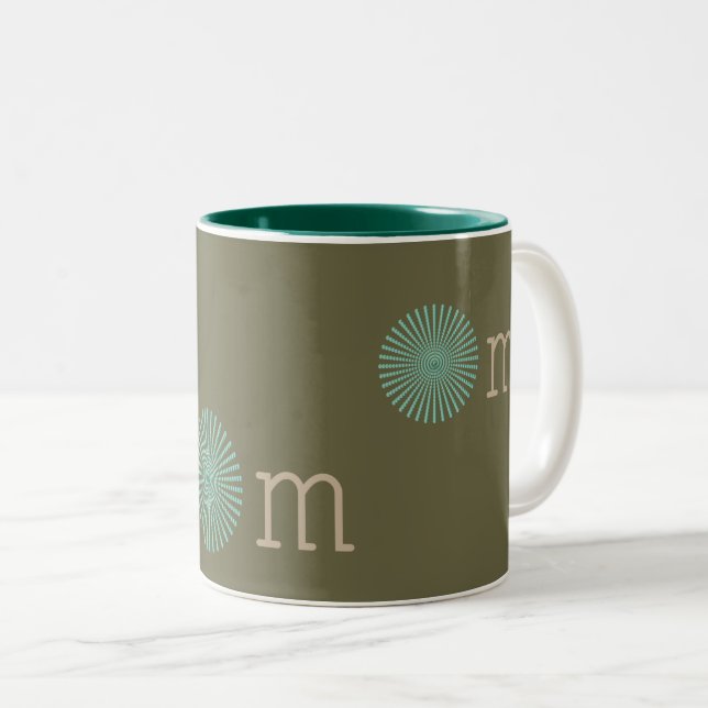 Taza Bicolor Om zen green (Anverso derecho)