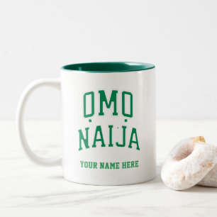 Taza Bicolor Omo-Naija — Nigeriana Personalizada