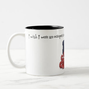Taza Bicolor Ondas caprichosas: Impresiones de pulpo para el pe