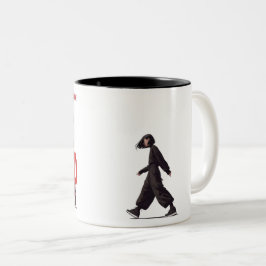 Taza Bicolor One Step Forward Minimalist Graphic Design