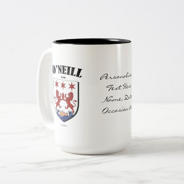 Taza Bicolor O'Neill Family Crest, Traducción y Significado (Anverso izquierdo)